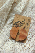 Half Moon Wooden Earrings image 0